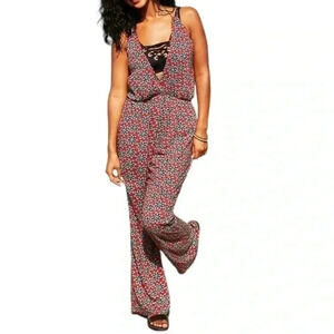 Asos Floral Halter Strappy Jumpsuit